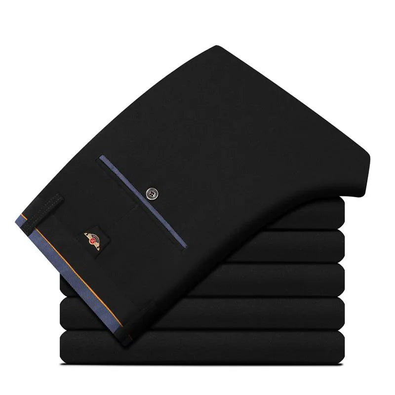 Mens Summer Fashion Business Casual Suit Pants Long Pants