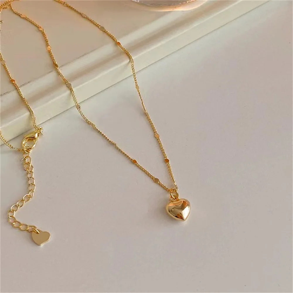 Simple Love Pendant Clavicle Chain Necklace
