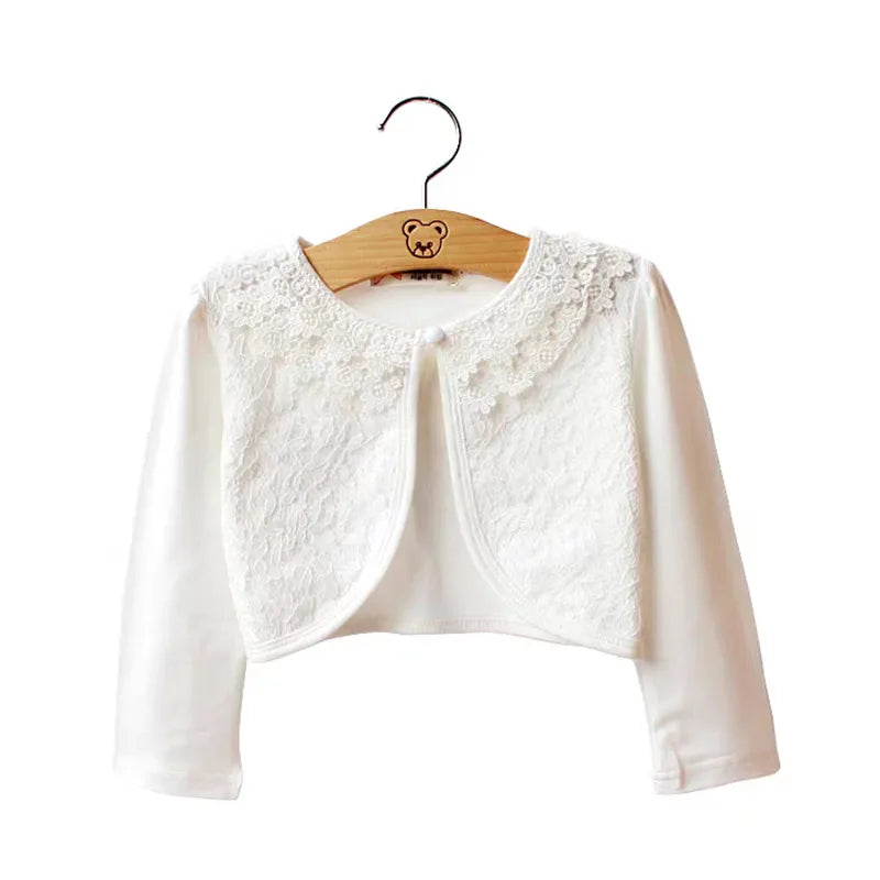 Fashion Short Girls Cape Coat Long Sleeve Thin Kids Clothes Cute Girls Cardigan Outerwear