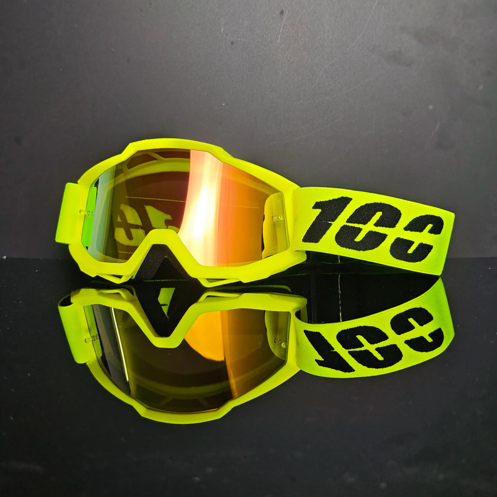 100 Lunettes de Moto, Lunettes de Cyclisme, Lunettes d'Extérieur Tout-Terrain, Lunettes de Ski, Sports de Plein Air, MX ATV Dirt Bike Course Motocross