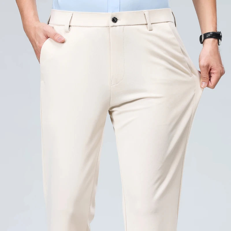 Summer Autumn Thin Trousers Men Formal Dress Suit Pants