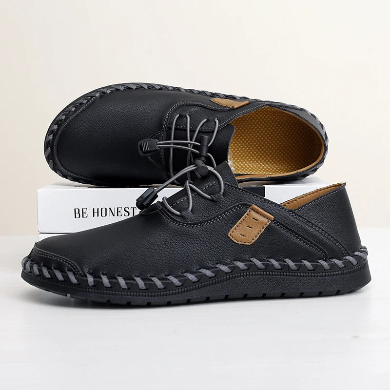 Handmade Leather Men's Penny Loafers Casual Office Business Shoes Fashion Party Wedding Moccasins Formal Male Slip on Footwear