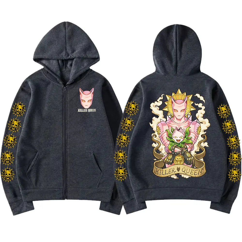 Anime JoJo Bizarre Adventure Zipper Cardigan Sweatshirt