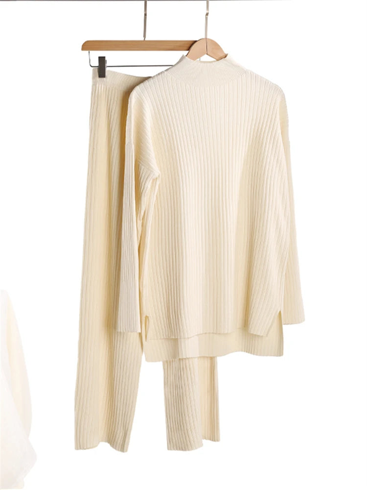 Women Sets Knitted Tracksuit