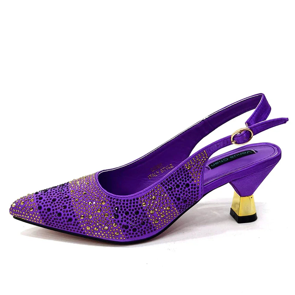 Evening Party Shoes And Bag Set Hollow Design Bag With Shoes