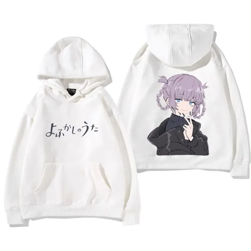 New Japanese anime Call of the Night hoodies Oversized Unisex personality Clothes sweatshirt Sports Graphic Fleece warm Casual