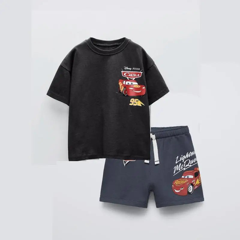 Car Tshirt+Shorts Two Piece Set