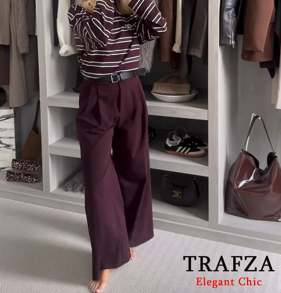 Women Fashion Classic Wide-Leg Pants