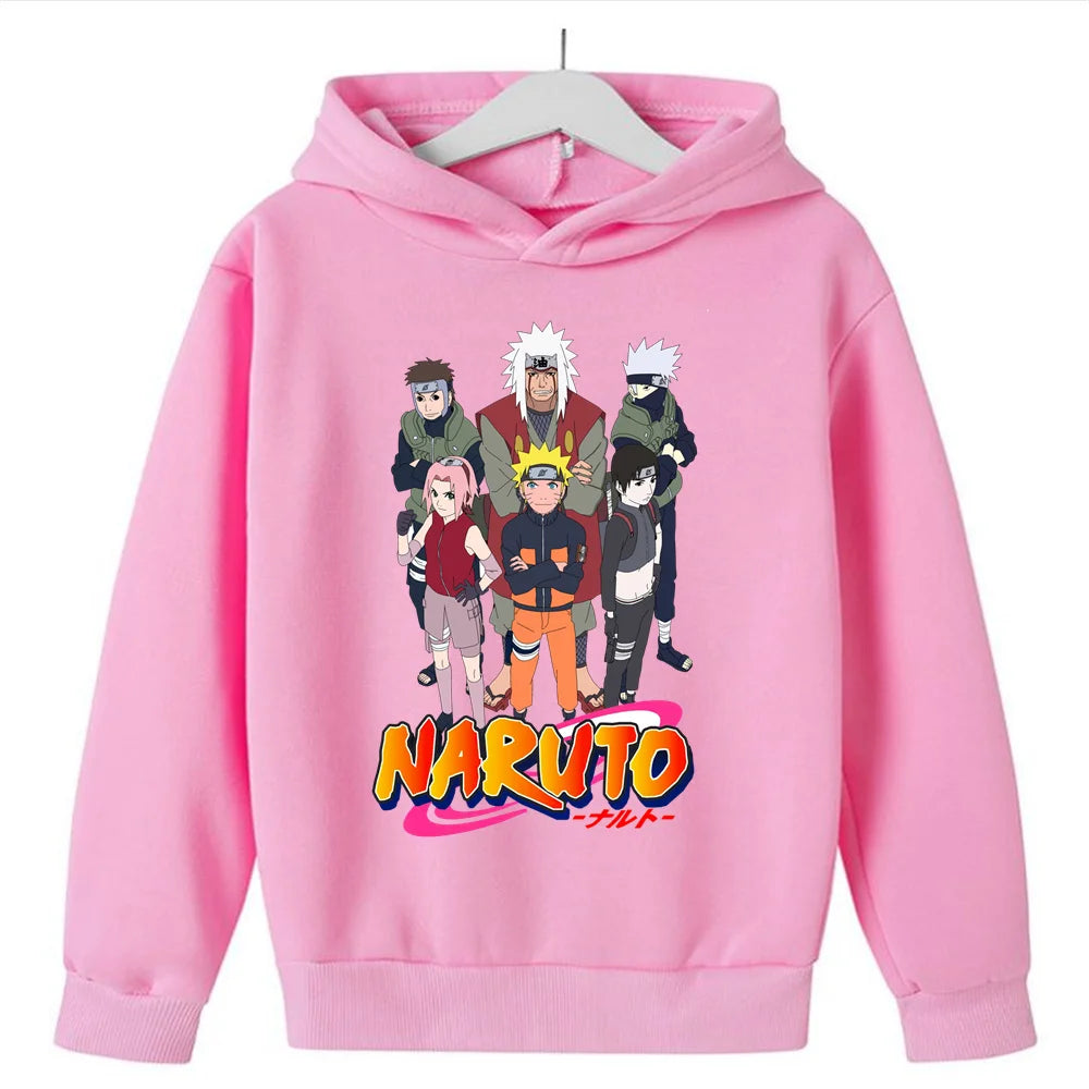 "Naruto Anime Children's Clothing Fashion Design Print Winter Long-sleeved Boy  Girl Sweaters Kawaii Casual Harajuku