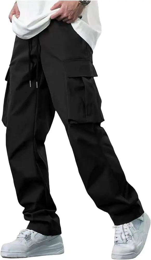High street multi pocket workwear pants for men