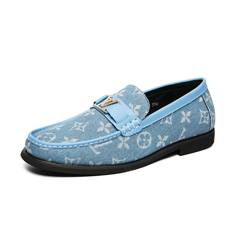 2025 New Fashion Casual Leather Shoes Men's Shoes New Soft Sole Anti-Slip Pointed Toe Small Leather Shoes British Business Loafe