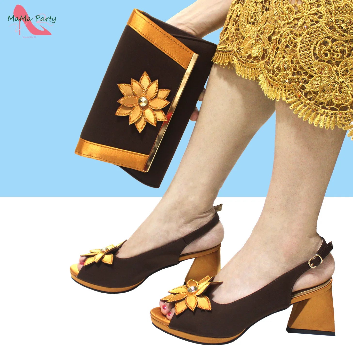 Italian Shoes and Bag Set in Green Color High Quality Comfortable Heels