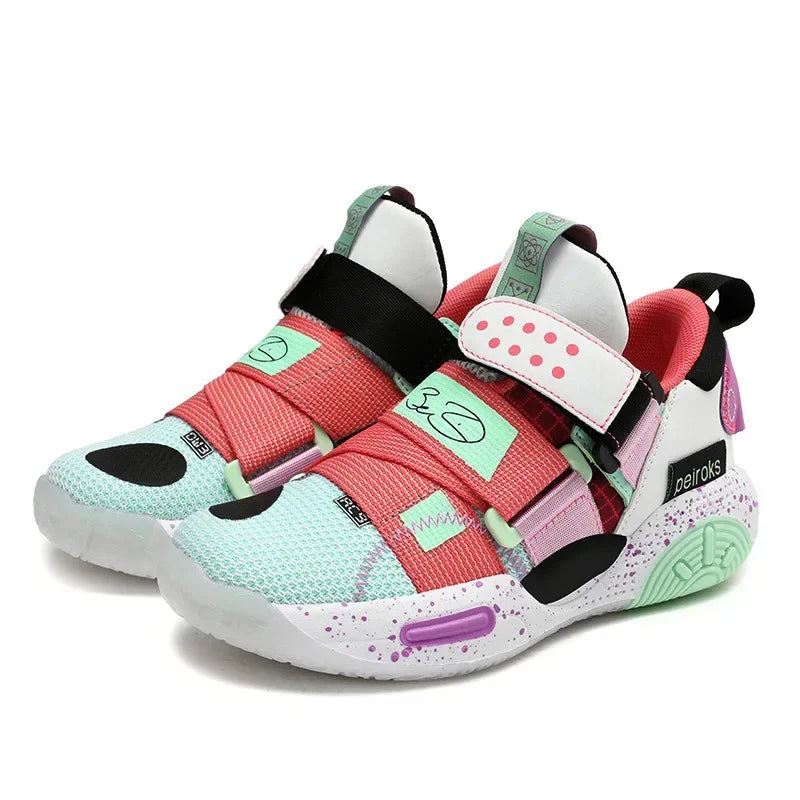 2024 New Men's Children's Sports Shoes Breathable Professional Basketball Shoes For Middle And Large Children Summer EVA Sole