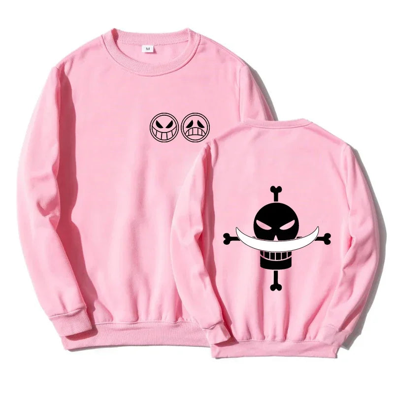 Autumn Men Anime Pirate Ace Edward Newgate Printed Casual Sweatshirts