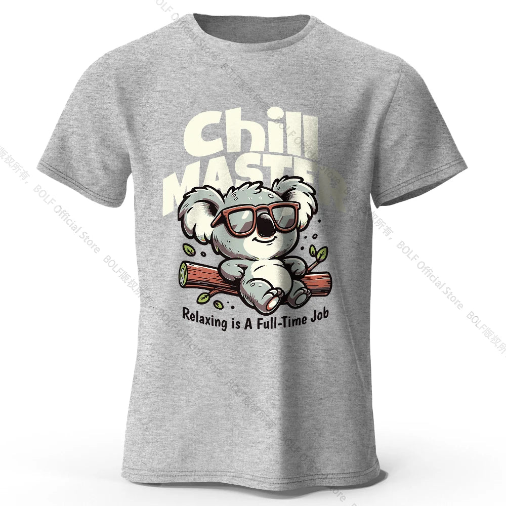 Whimsical Hand-painted Animal T-shirt 100% Cotton - Cute Cartoon Style Comfortable Wear for Kids & Adults