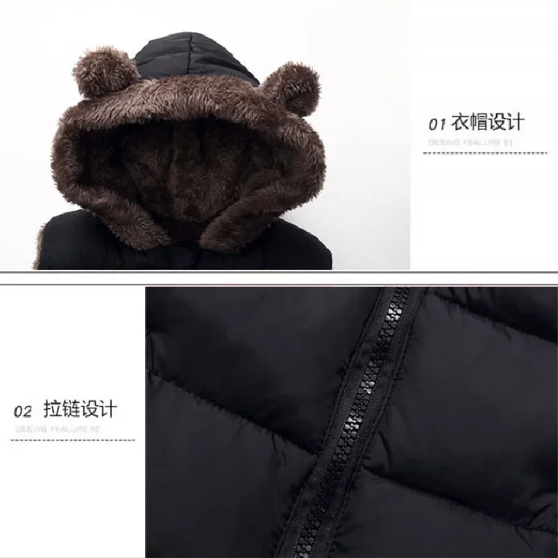 Hooded Down Vest Coats For Kids