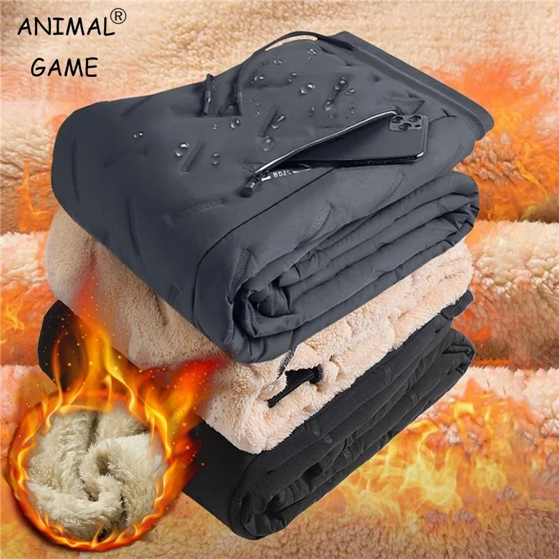 Winter Sweat wear Men Plush Thick Fleece Sweatpant