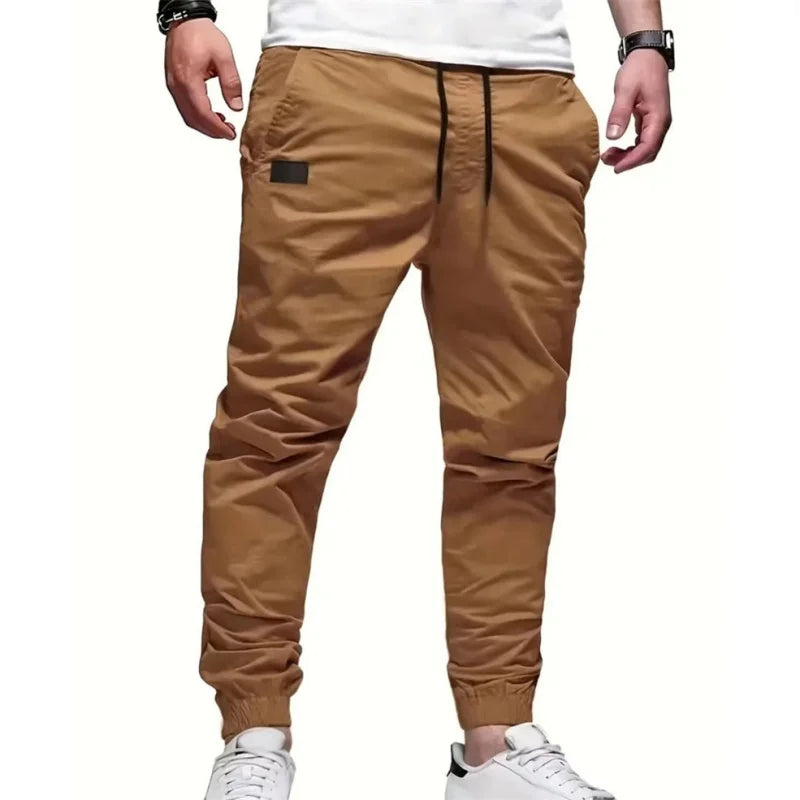 Cargo Pants Men's Loose Straight sports Clothing Solid color