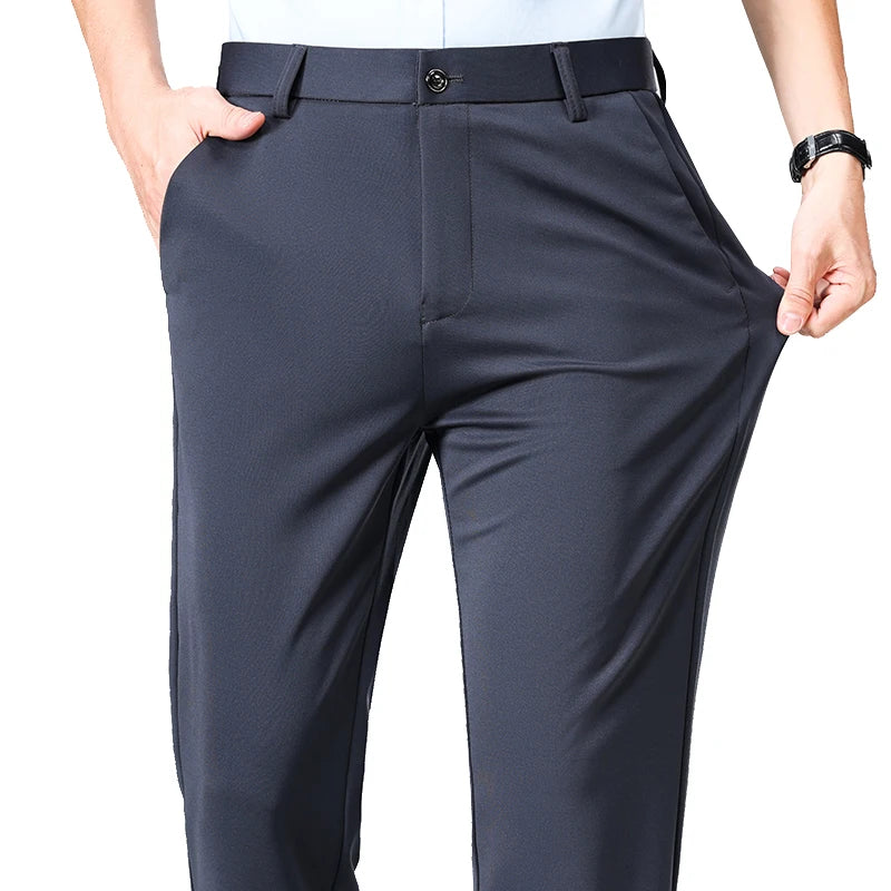 Summer Autumn Thin Trousers Men Formal Dress Suit Pants