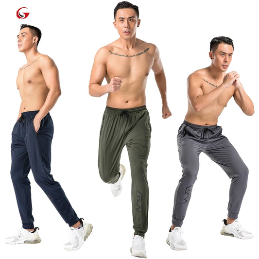 Custom Mens Gym Pants With Zipper Pockets Casual Pants
