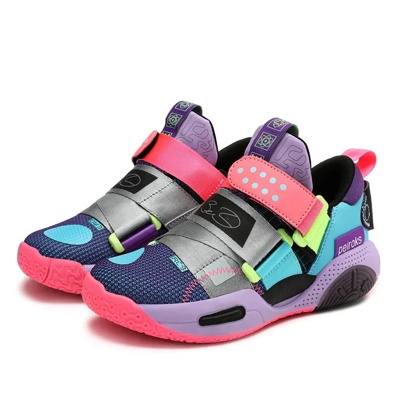 2024 New Men's Children's Sports Shoes Breathable Professional Basketball Shoes For Middle And Large Children Summer EVA Sole
