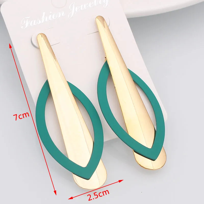 Green Color Crystal Dangle Earrings for Women