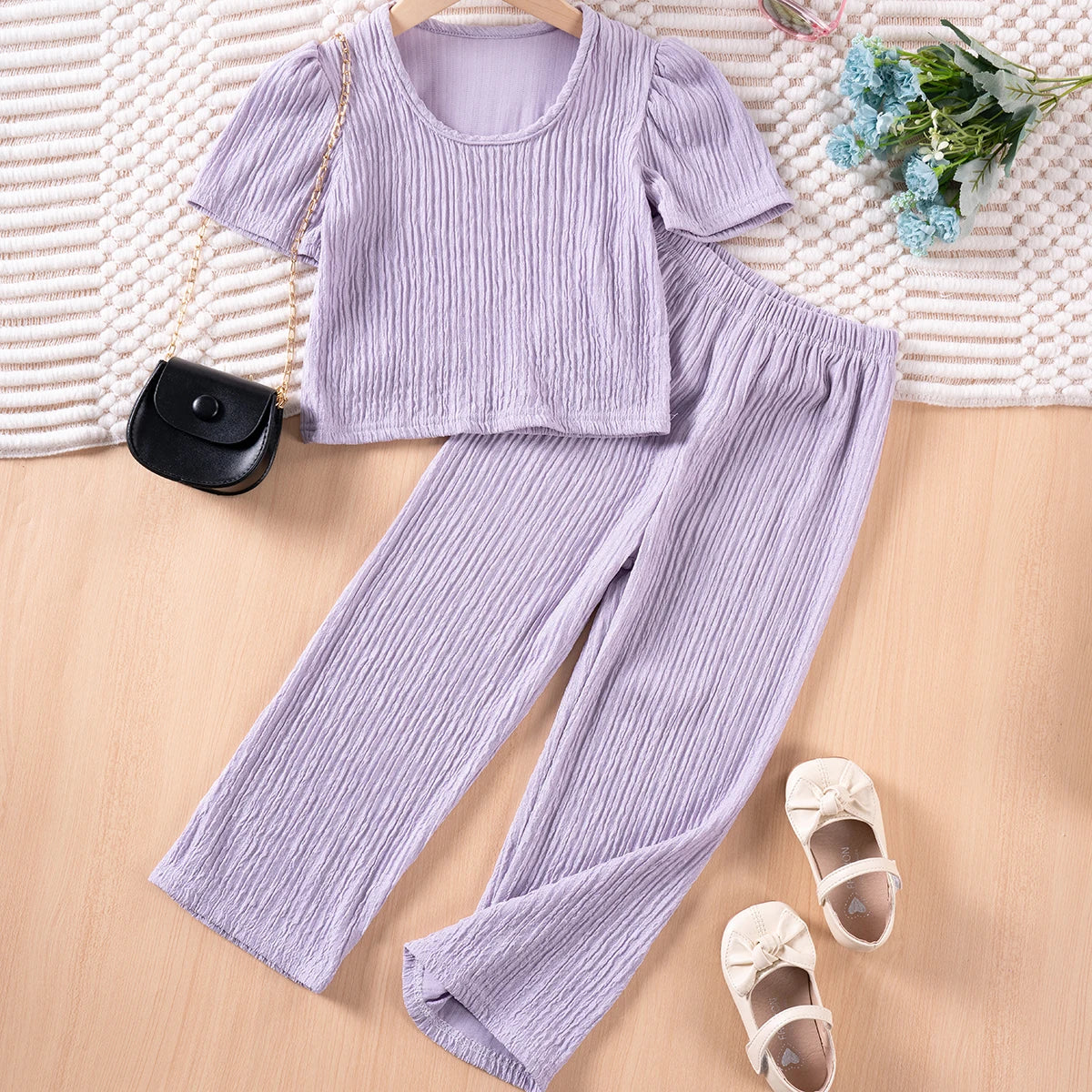 Girls Solid Color Suspenders