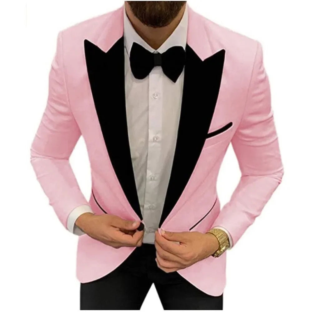2 Piece Solid Men Suits For Wedding