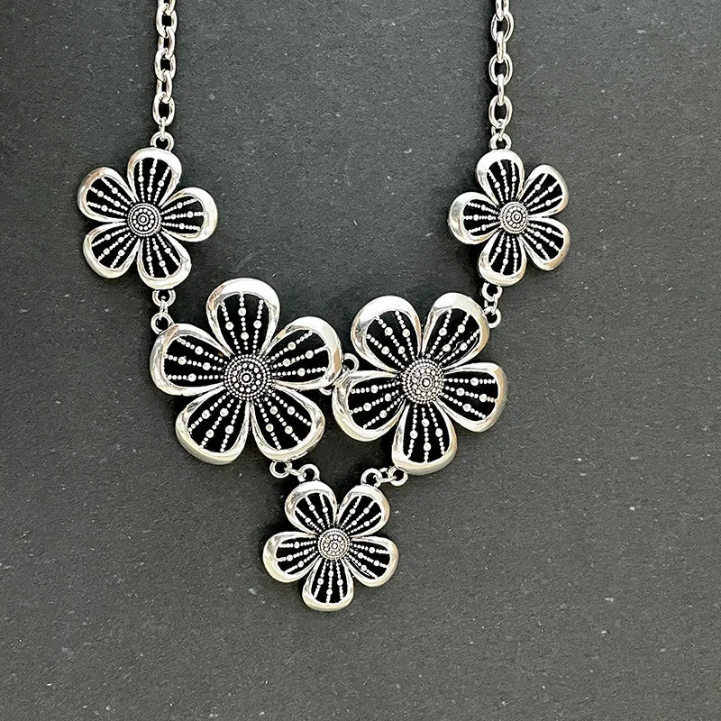 Bohemian Accessories Patchwork Flowers Pendant Necklaces