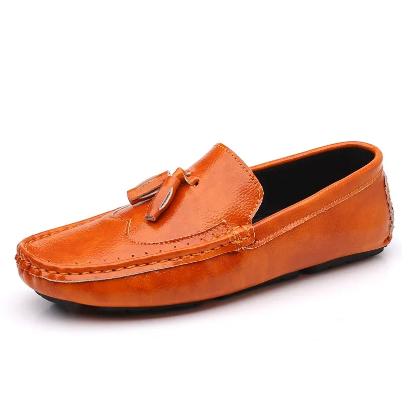 2024 Leather Men Footwear Slip on Man Shoes High Quality Wedding Party Mens Casual Shoes Breath Driving Lazy Loafers Moccasins
