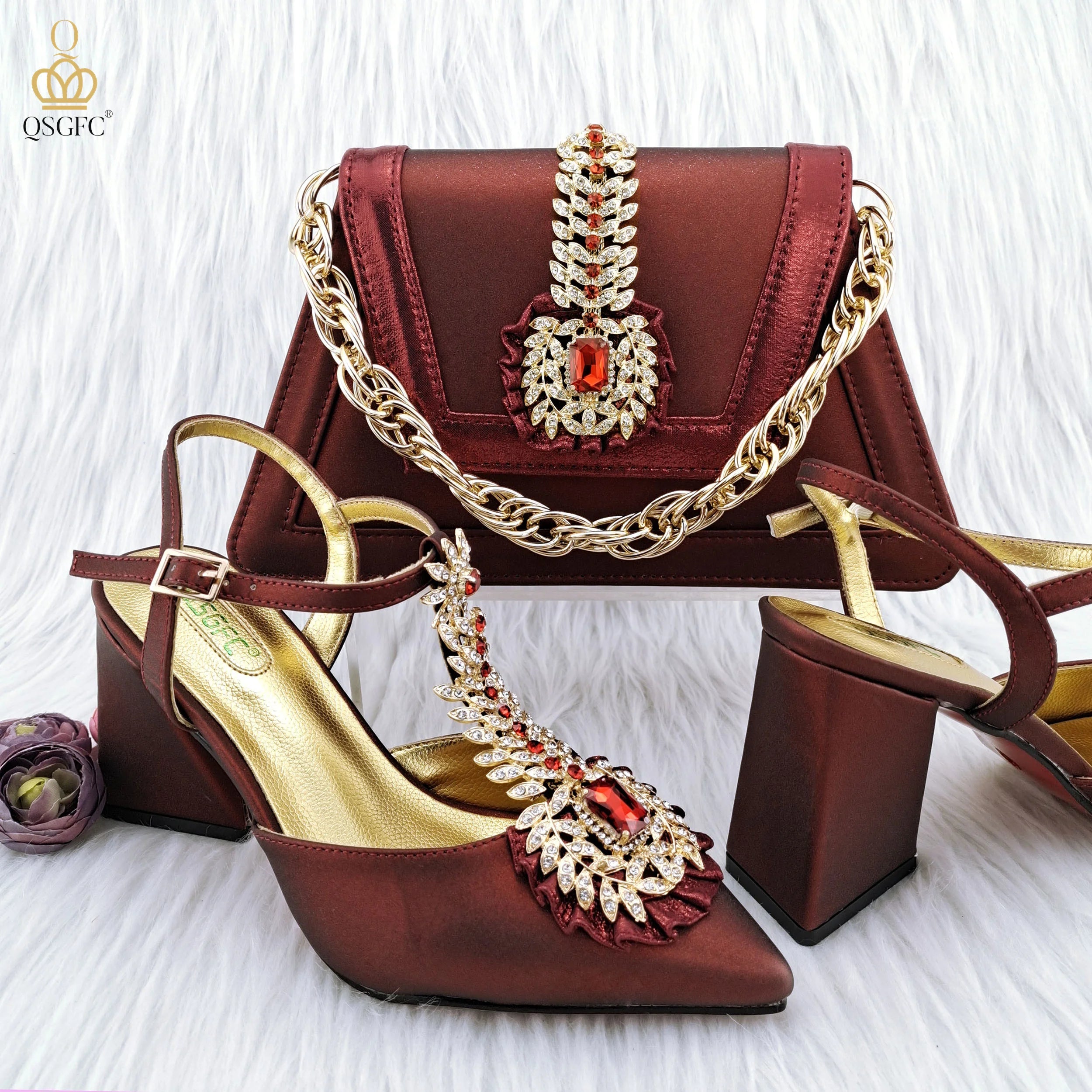 Royal Blue Noble Three-Dimensional Bag With Elegant High Heels