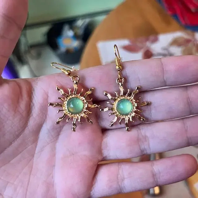 Vintage Sun Earrings Women Fashion