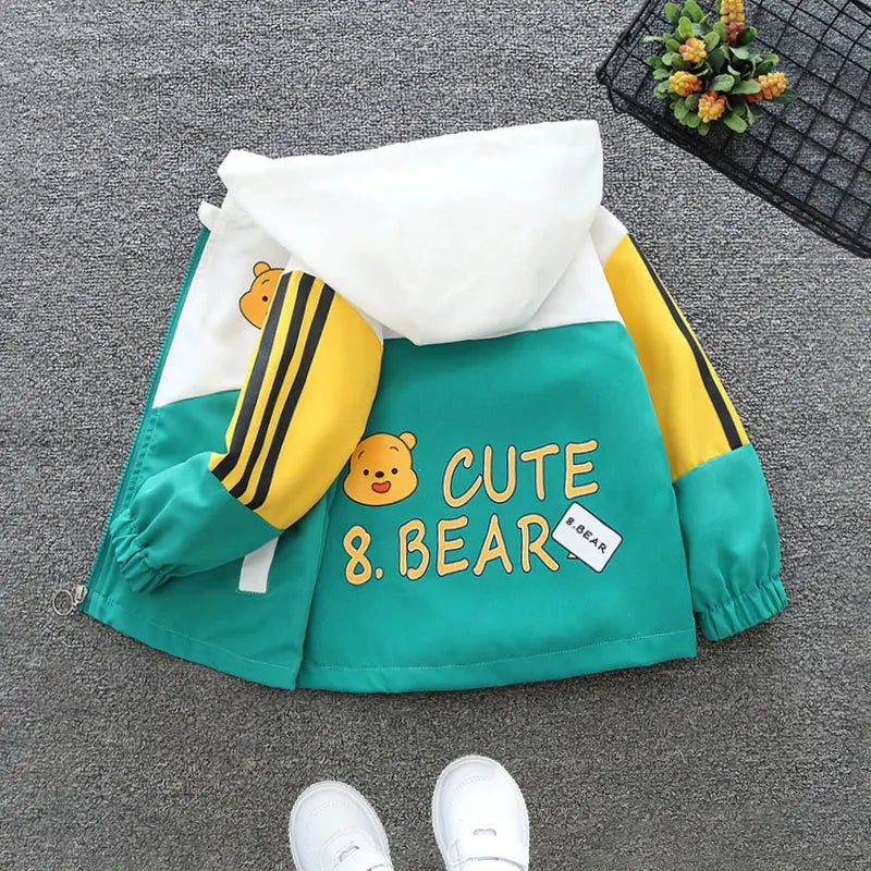 Cartoon Printed Fashion Hooded Outerwear