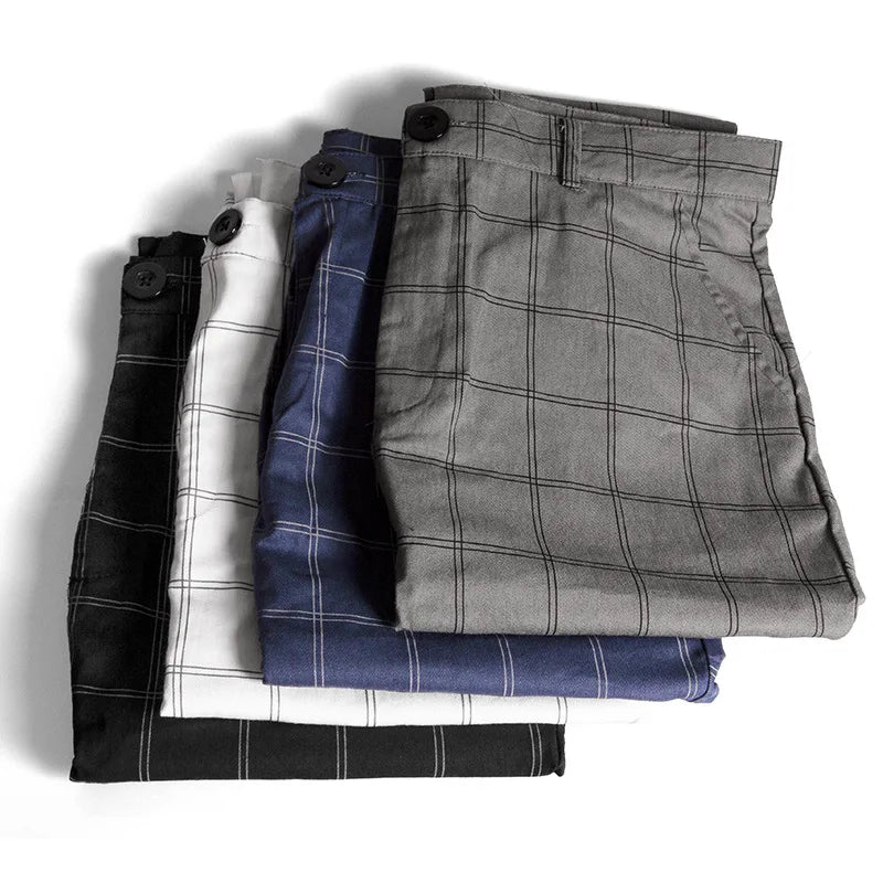 Plaid Fashion Men's Pants, Europe and the United States British Style Comfortable Casual Formal Pants, Hundreds of Suit Trousers