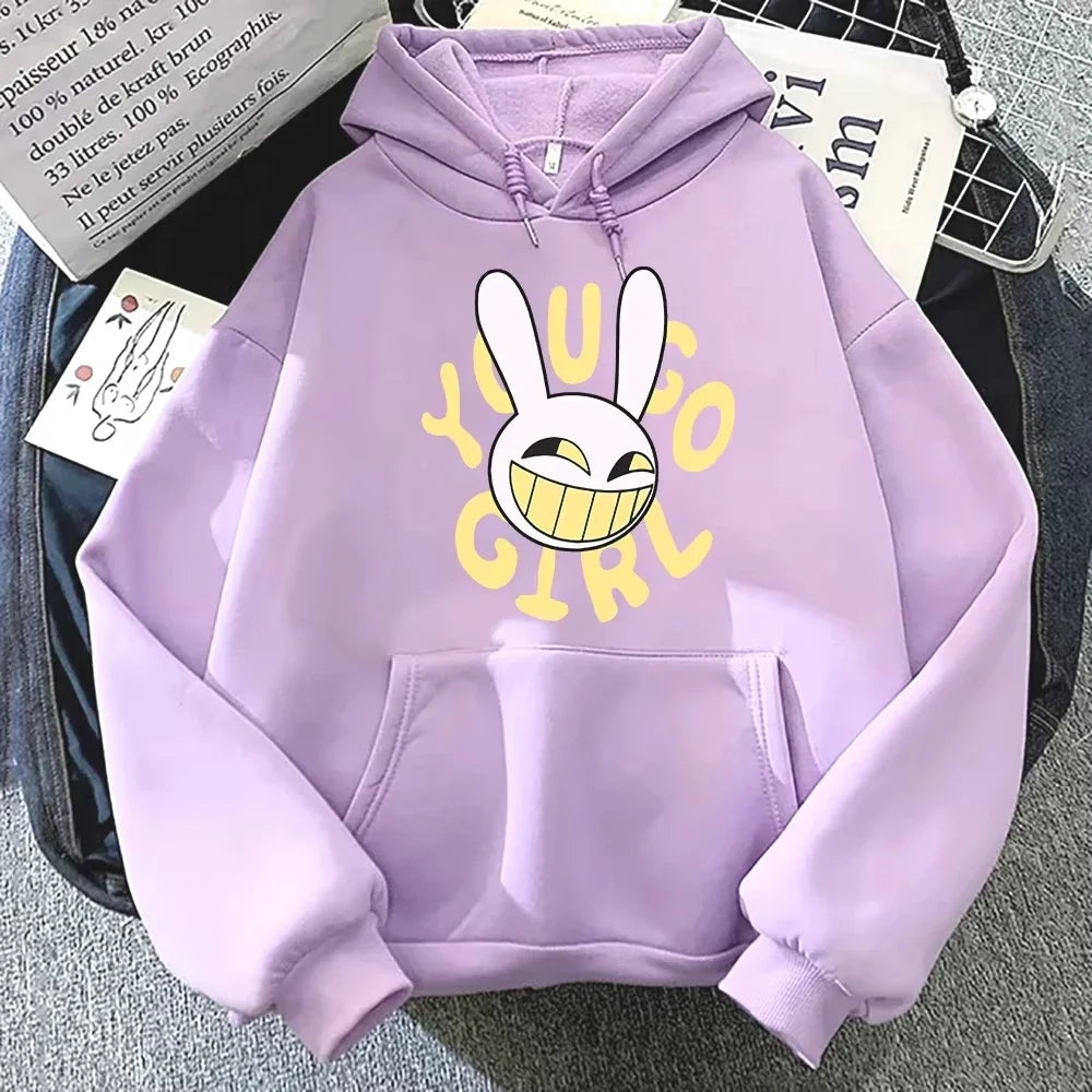 2025 YOU GO GIRL Digital Circus Jax Hoodie Fashion Women Harajuku Funny Cute Rabbit Hoodie Unisex Cartoon Vintage Pullover