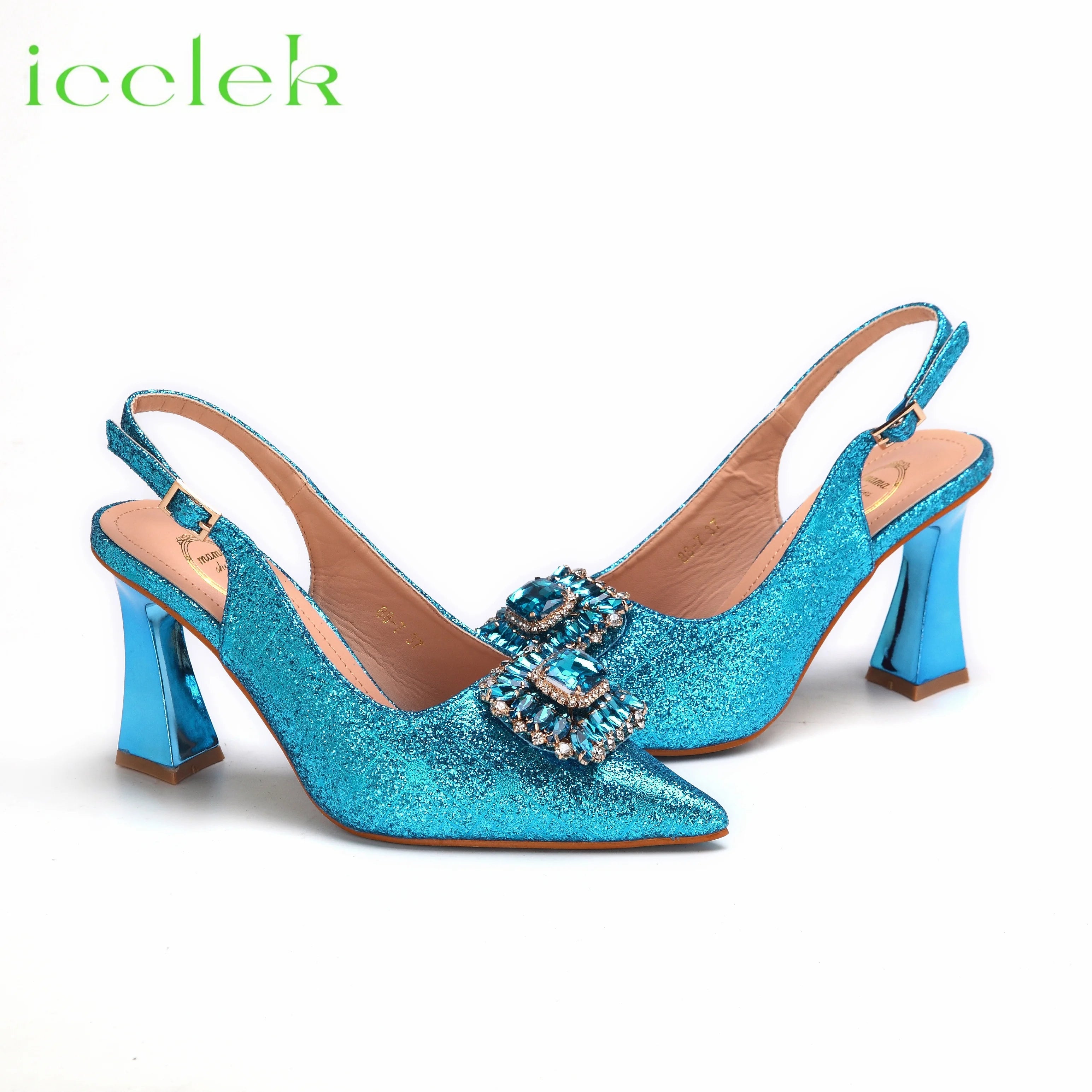 Pointed Toe Women Sandals Shoes Matching Bag Set For Ladies