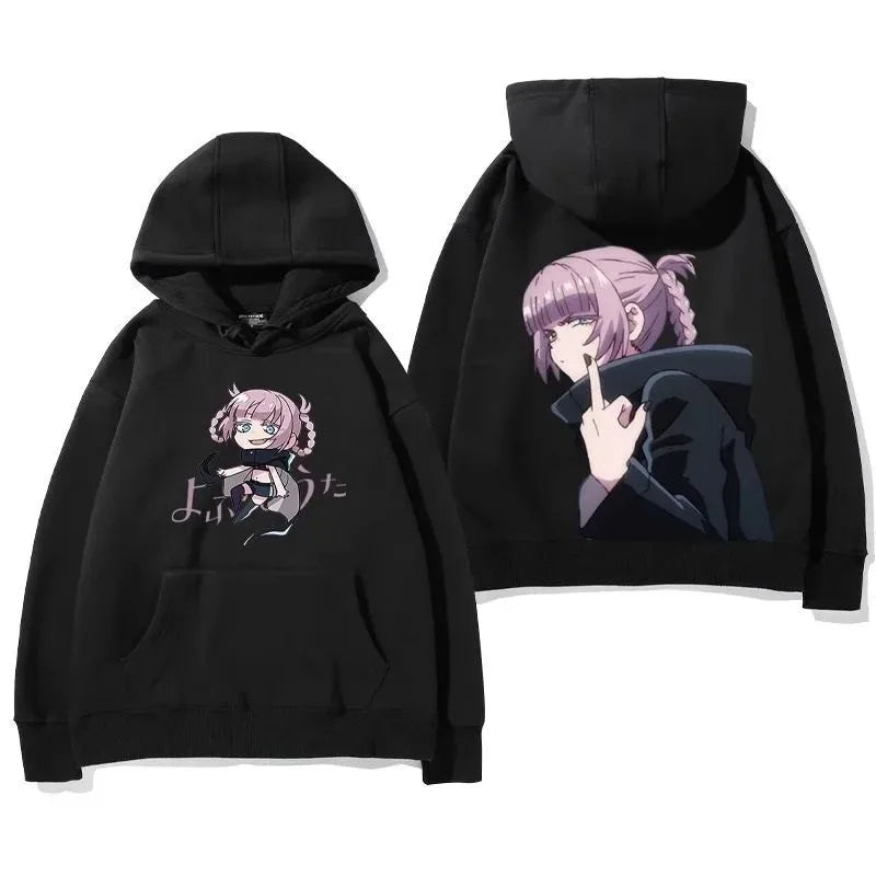 New Japanese anime Call of the Night hoodies Oversized Unisex personality Clothes sweatshirt Sports Graphic Fleece warm Casual
