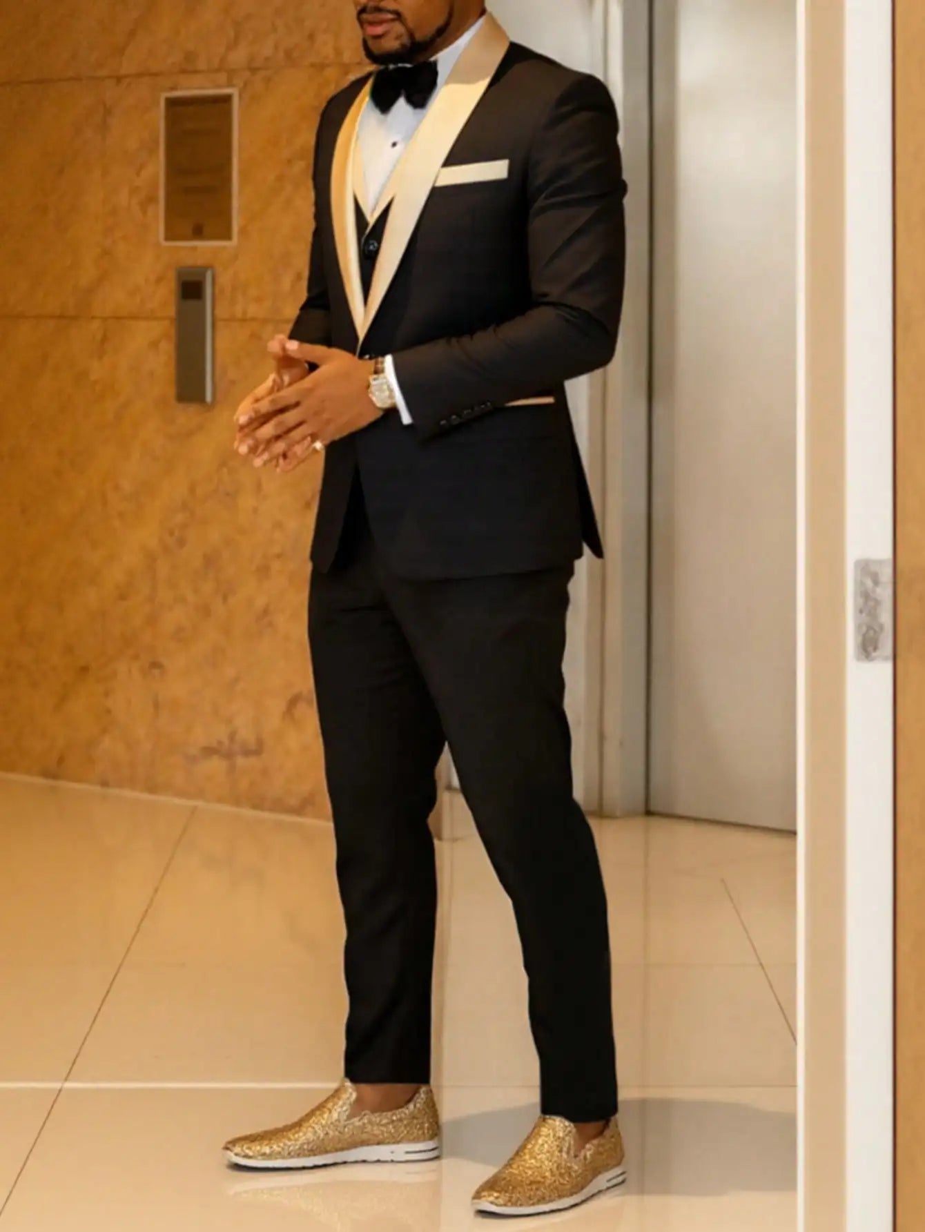 Herren 3-teiliger Anzug Smoking für Hochzeit