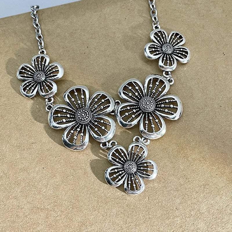 Bohemian Accessories Patchwork Flowers Pendant Necklaces