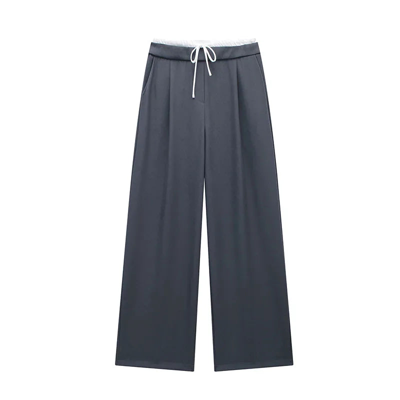 Women Fashion Vintage Straight Pants