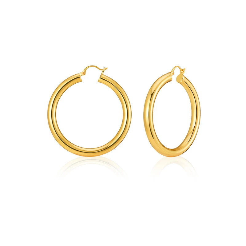 Gold Color Long Chain Dangle Earrings For Women