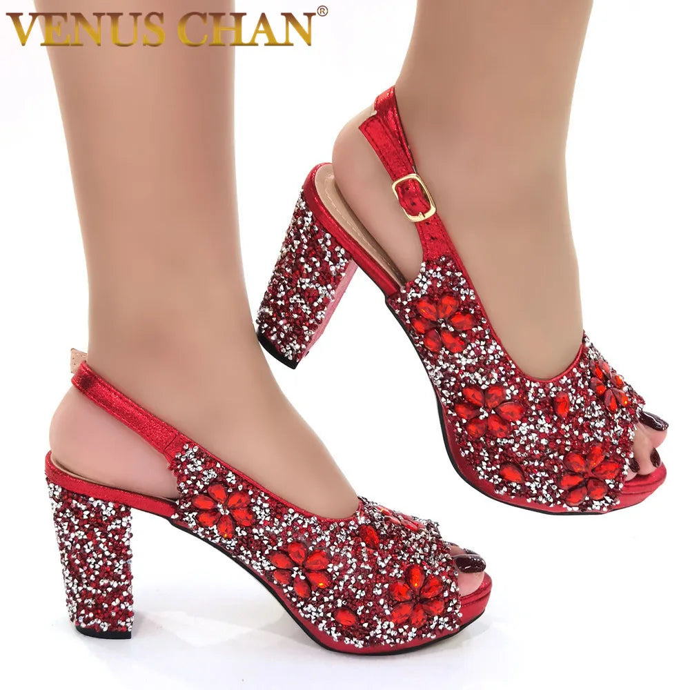 Wedding High Heel Sandals Full Diamond Design