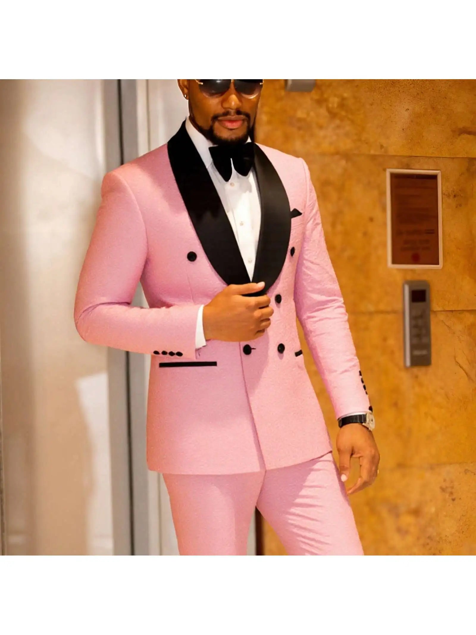 Men's 2 Piece Slim Fit Floral Tuxedo Suit