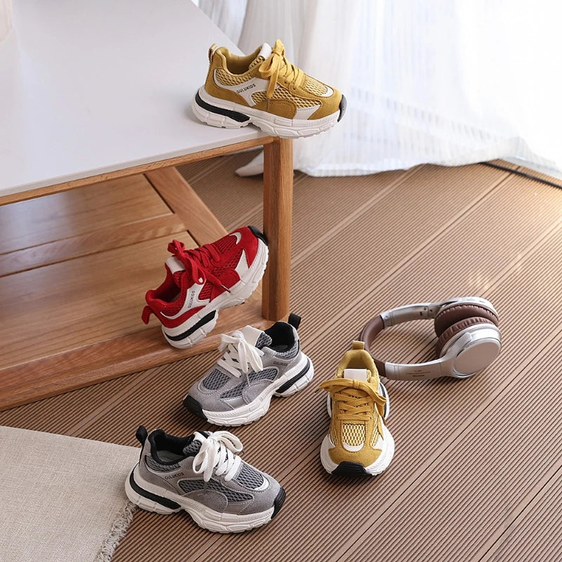2025 Autumn New Children Casual Shoes for Girls Boys Fashion Korean Style Soft Bottom Anti-slippery Versatile School Sneakers