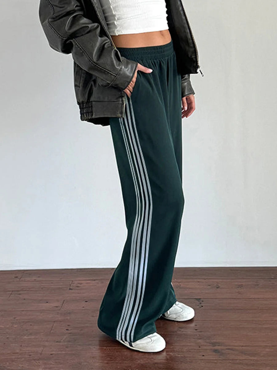 Women s High Waisted Striped Pants