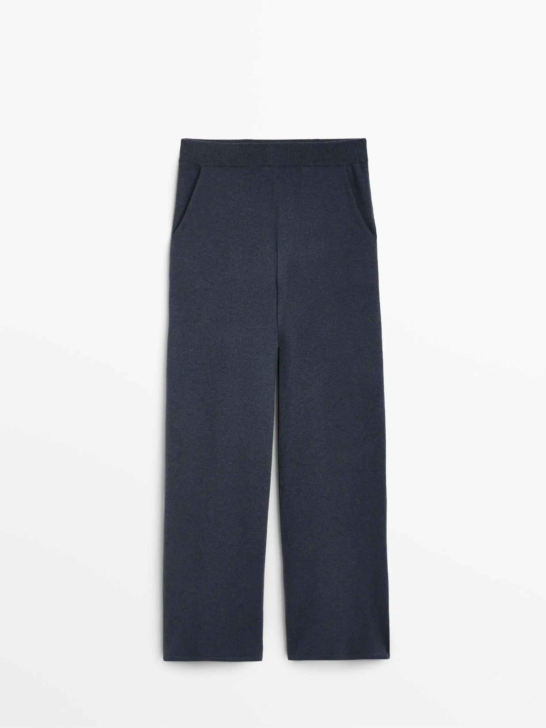 Flowy knit casual pants for women
