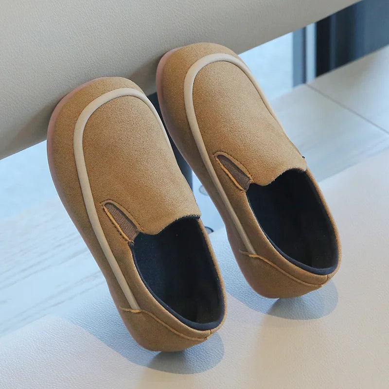Boys Moccasins Toddlers Kids Loafers Slip-on Fashion New Spring Autumn Flock Fabric Children Casual Shoes Flats Anti-skid Soft