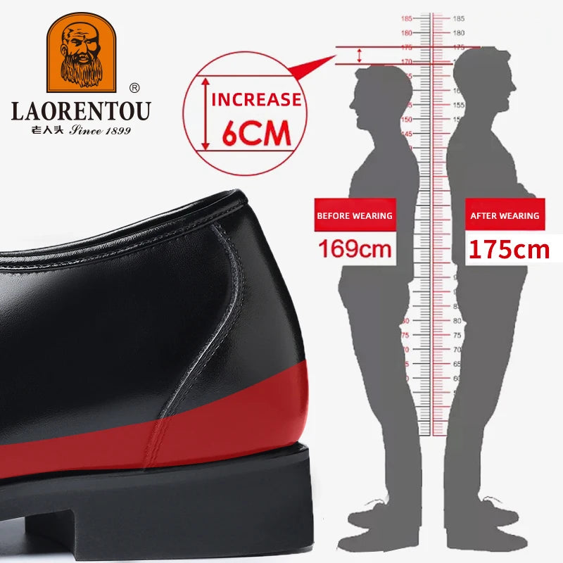 Men's Genuine Leather Business Dress Shoes – Formal Oxford Style, Sizes 40–47