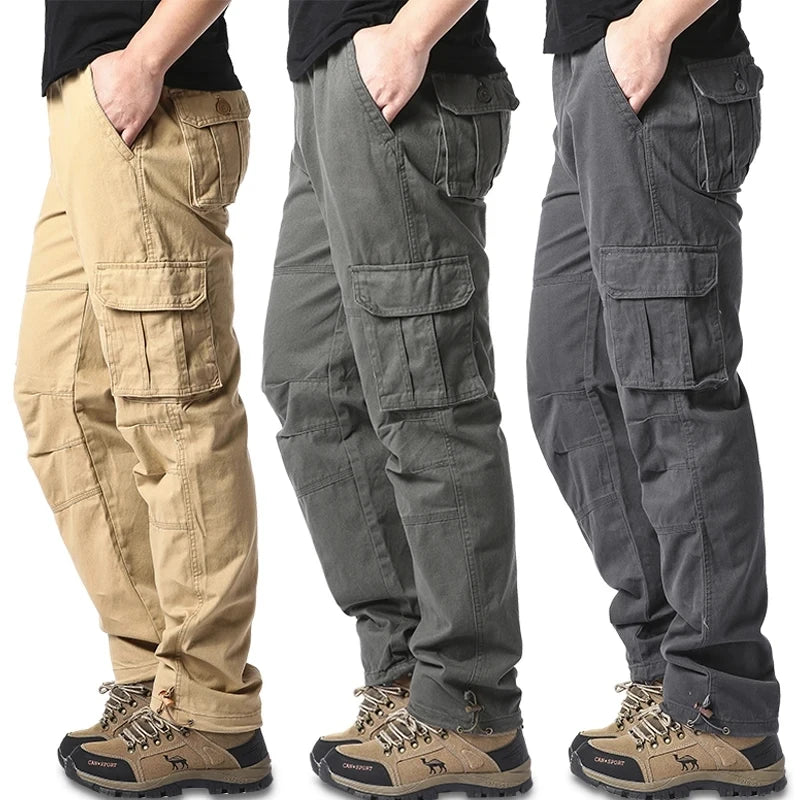 SMulti Flap Pockets Men's Straight Leg Cargo Pants