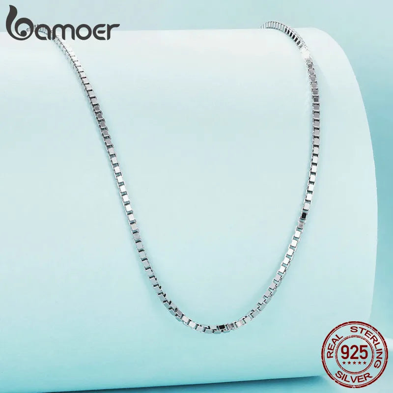 Classic Basic Chain Sterling Silver Lobster Clasp Necklace